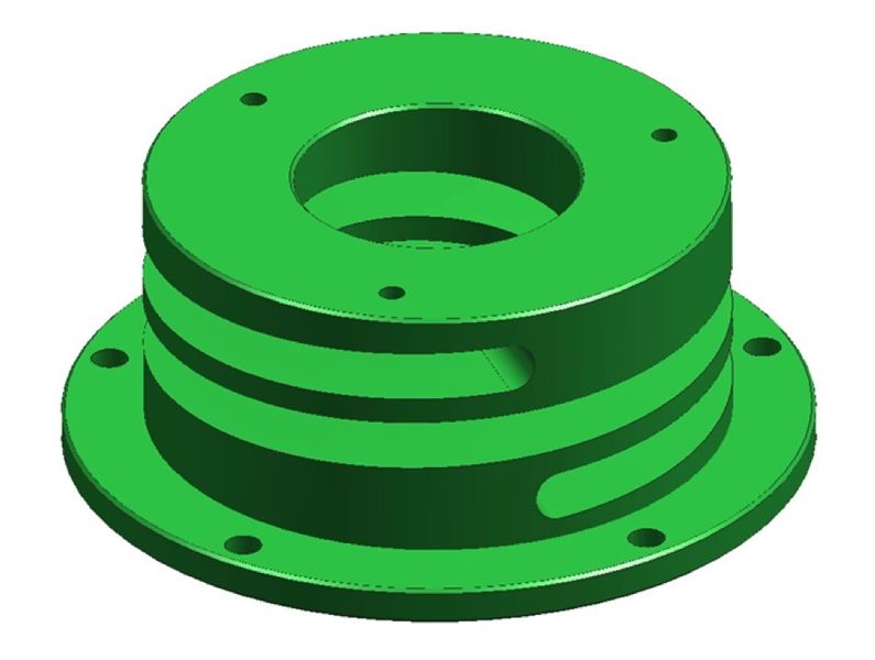 Bild 10: Die konventionell gefertigte Feder für einen Teleskopspiegel hat einen Durchmesser von etwa 120 mm und besteht aus einer großen funktionslose Masse. (Bild: TNO)