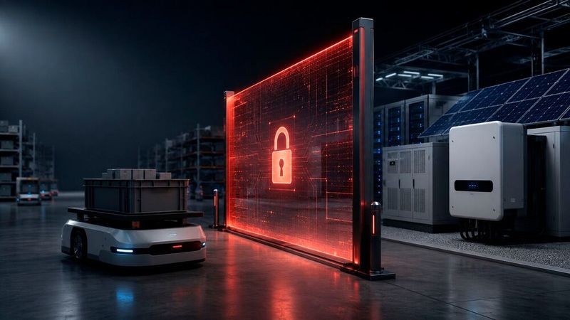 Symbolbild: Neue US-Regeln könnten den Marktzugang ausländischer Anbieter mobiler Roboter und vernetzter Wechselrichter erschweren.(Bild:  Dall-E / KI-generiert)
