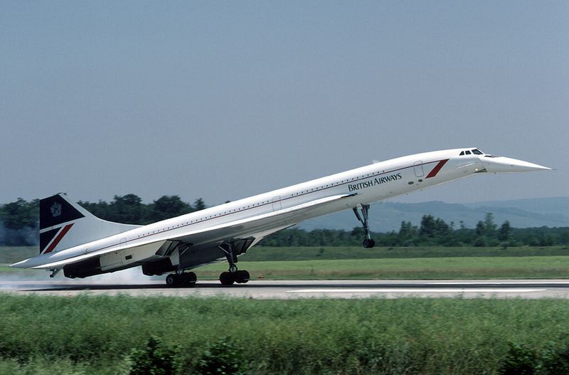 Startende Concorde der British Airways (Quelle: Wikimedia Commons)