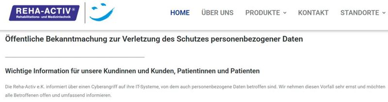Bisher unbekannte Täter konnten sich Zugang zu den Comptersystemen von Reha-Activ verschaffen, Daten verschlüsseln und forderten Lösegeld. (Bild: Vogel IT-Medien GmbH)