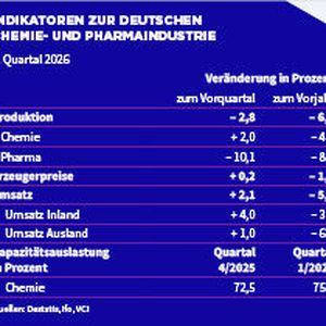 Die Erzeugerpreise sind im Vergleich zum Vorquartal um 0,2 Prozent gestiegen.(Bild:  VCI)
