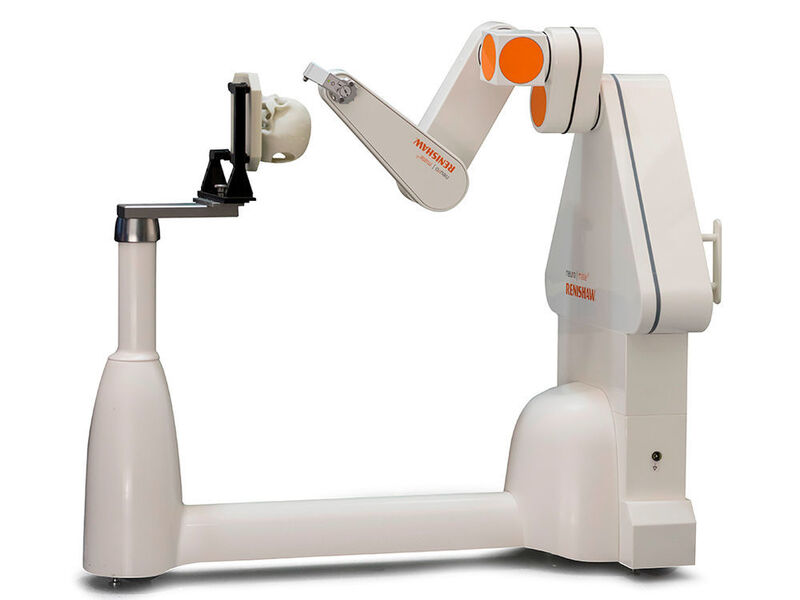 Der Neuromate-Roboter von Renishaw, der Präzisionsortungsgeräte für die Neurochirurgie herstellt. (Renishaw)