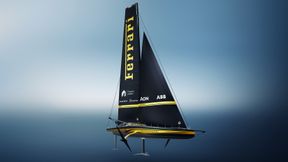 Ferrari Hypersail ist eine 100-Fuß-Tragflügel-Einrumpfyacht, die vollständig mit erneuerbarer Energie betrieben wird.  (Bild: ABB / Ferrari Hypersail)