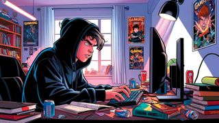 „Warum den Code verstehen, wenn man ihn einfach benutzen kann?“: das ist die Philosophie vieler Scriptkiddies. (Bild: Canva / KI-generiert)