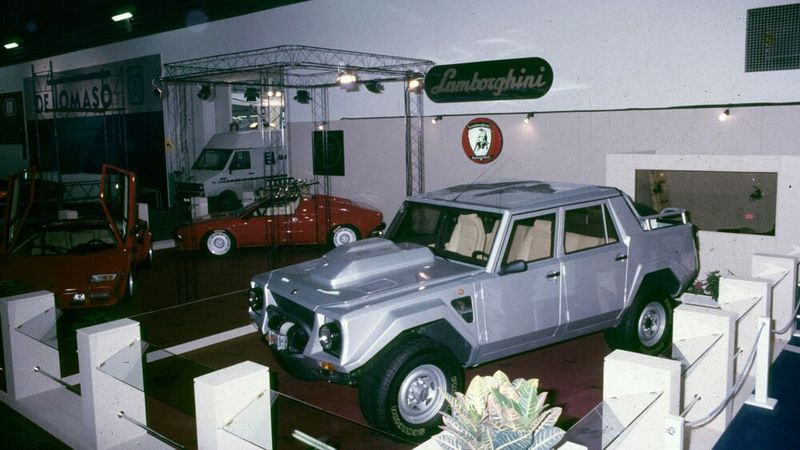 1986 feierte Lamborghinis Idee eines Geländewagens seine Serienpremiere auf dem 1986er Brüsseler Autosalon.  (Bild: Lamborghini)