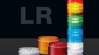 Die LED-Leuchten der neuen LR-Signaltürme sind in verschiedenen Signalfarben erhältlich. (Patlite)