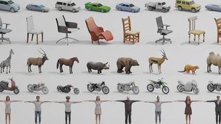 „GET3D“ (Generate Explicit Textured 3D) verdankt seine Bezeichnung der Fähigkeit, explizit texturierte 3D-Meshes zu generieren - die von ihm erstellten Formen die Form von Dreiecks-Meshes haben.  (Bild: Nvidia)