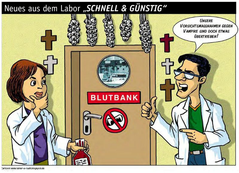 Übersicht unserer Bildergalerien (Comic: www.rainer-e-ruehl.blogspot.com) (Bild: LABORPRAXIS/Rühl)