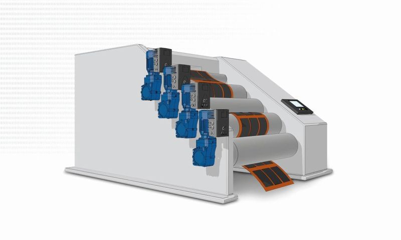 Mit BLOCK-Kegelradgetriebemotoren und NORDAC FLEX-Frequenzumrichter stellt NORD beim Kalendrieren eine hohe Produktgüte sicher  (Bild:   NORD Drivesystems)