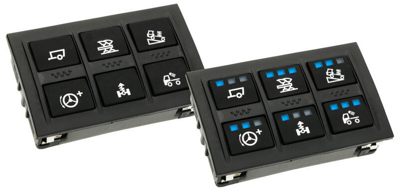 Dank des Snap-in-Gehäuses und der Standard-CAN-Bus-Funktion ist die Tastatur der Serie KP6 schnell montiert und installiert. (APEM)