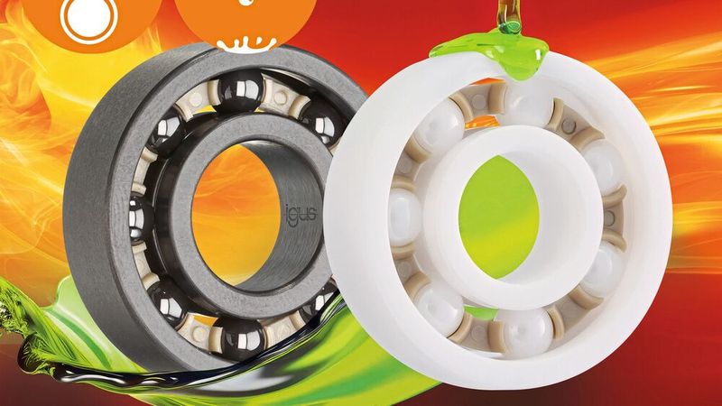 Die neuen Igus-Lager sind werkstoffbedingt leichter als Metalllager und sorgen dadurch bei hohen Drehzahlen für bessere Energieeffizienz. (Bild:  Igus)