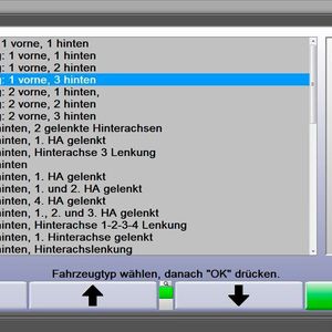 Dieses (unvollständige!) Auswahlmenü verdeutlicht die Ungleich höhere Problematik der Lkw-Vermessung. Eine Zeile Pkw, mehr als 16 Varianten Lkw.