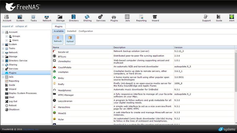 FreeNAS bietet eine Weboberfläche und zentrale Datenablage im Netzwerk. (Joos / FreeNAS)