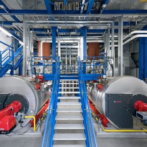 Die Bosch-Dampfkesselanlage in Betrieb bei Bionorica