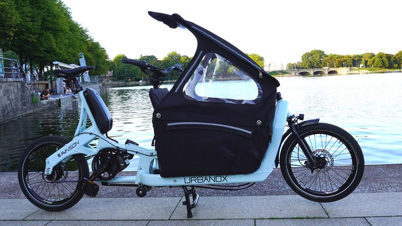 Mit 2,30 Meter Länge ist das „Avnson Urbanbox“ wahrlich kein kleines Fahrrad.(Bild:  Avnson)