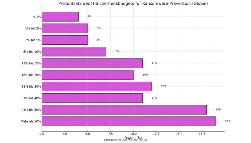 IT-Sicherheitsbudget für Ransomware-Prävention 2024 (Bild: Dall-E / KI-generiert)