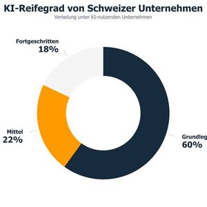 Der KI-Reifegrad ist nur bei 18 Prozent der Schweizer Unternehmen fortgeschritten.(Bild:  AWS)