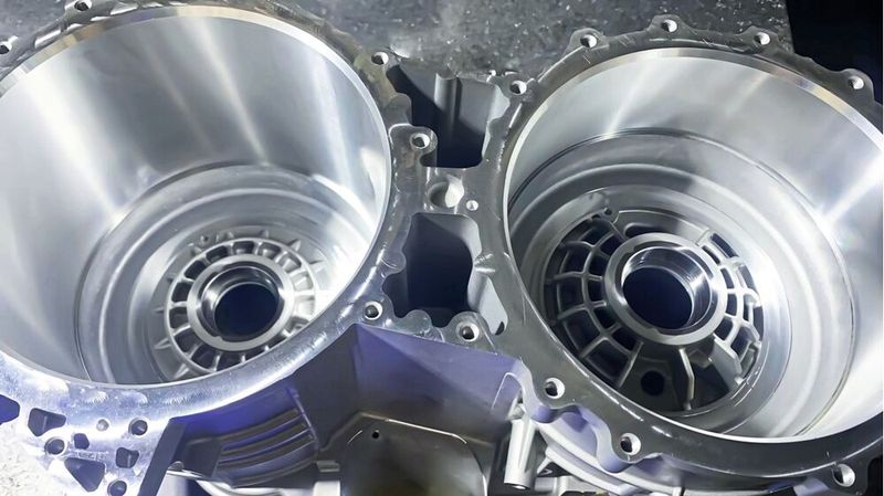 Statorgehäuse mit Bohrungstoleranz 0,04 Millimeter, Zylindrizität 0,04 Millimeter, Rechtwinkligkeit 0,05 Millimeter, Koaxialität 0,03 Millimeter und Positionstoleranz 0,05 Millimeter.(Bild:  Worldia)