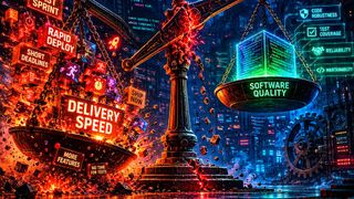 Under management pressure, the rapid release of software often outweighs its quality. (Image:Dall-E / AI-generated)