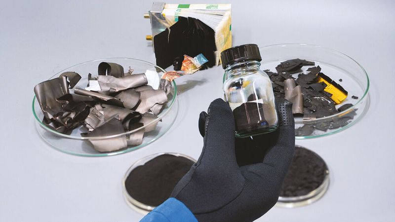 Das Forschungsprojekt DiLiRec entwickelt und vergleicht Verfahren zur Wiedergewinnung des Aktivmaterials Lithiumeisenphosphat aus Lithiumionen-Batterien.(Bild:  EAS Batteries)