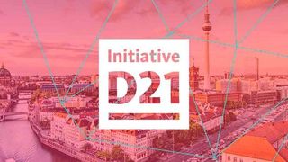 In der Mitte das neue Logo der D21 (© Initiative D21)