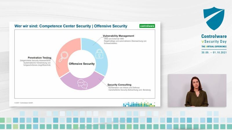 Sabrina Fischer, Senior Security Software Engineer bei Controlware, stellt das Competence Center Security vor. (Controlware)
