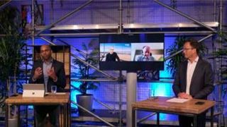 Auf einer Pressekonferenz stellte die Deutsche Messe das Leitthema für die Hannover Messe 2022 vor: Industrial Transformation (D.Quitter/Vogel Communications Group)