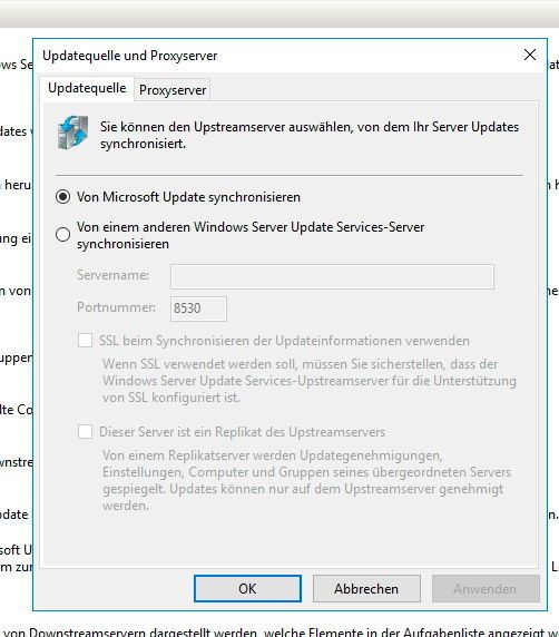 WSUS kann Updates auch bei anderen WSUS-Servern herunterladen. (Th. Joos)