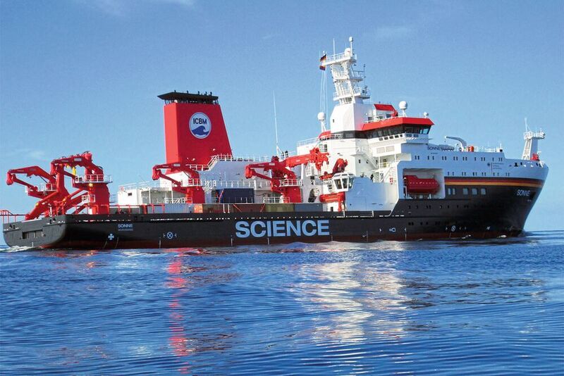 Das Forschungsschiff Sonne fährt vom 30. Mai bis 5. Juli 2019 auf eine Plastik-Expedition über den Pazifik. (M Hartig / Meyer Werft)