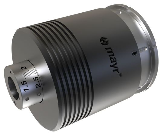 Bei der Roba-Contitorque Kupplung sorgt die Hysterese-Technologie für eine berührungslose und damit verschleißfreie Drehmomentübertragung: es entsteht keine Verschmutzung durch Abrieb. Die Kupplungen arbeiten präzise und zeichnen sich durch eine hohe Drehmoment-Wiederholgenauigkeit aus. (Bild:  Mayr Antriebstechnik)