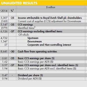 Summery of unaudited Shell results