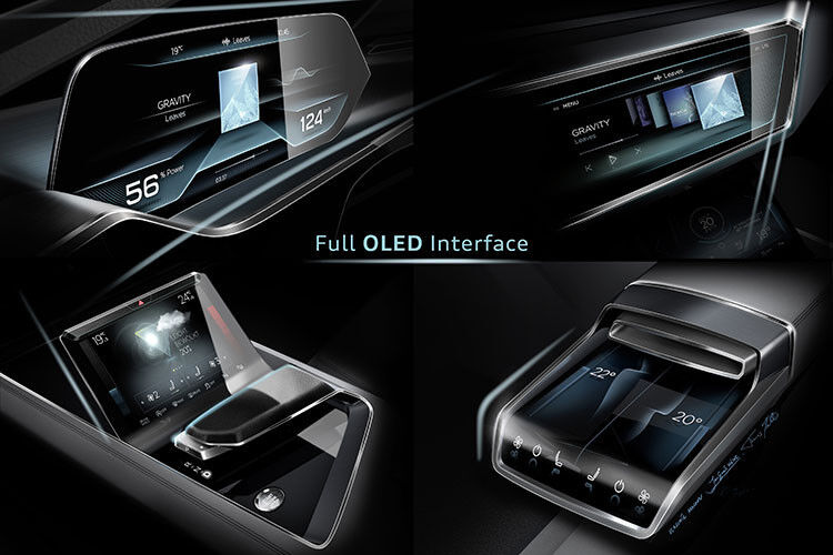 Auch in den verschiedenen Anzeige-Elementen soll diese Technologie zum Einsatz kommen. (Bild: Audi)