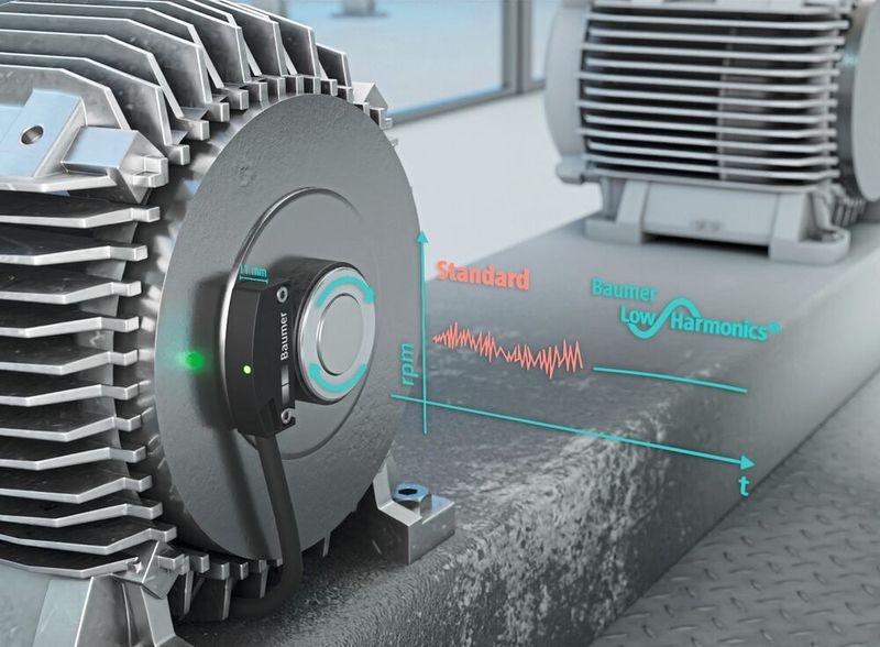 Mit flexiblen Wellendurchmessern und  11 Millimeter Einbautiefe erlaubt er eine besonders kompakte Integration. (Bild: Baumer)
