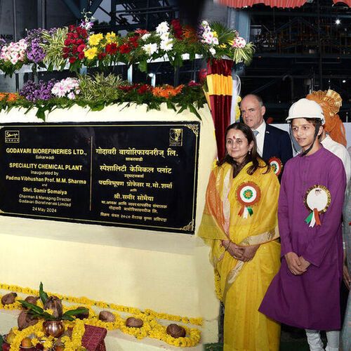 Inauguration of the new specialty biochemical plant at the Sakarwadi manufacturing facility in Maharashtra, India. (Source:  Business Wire)