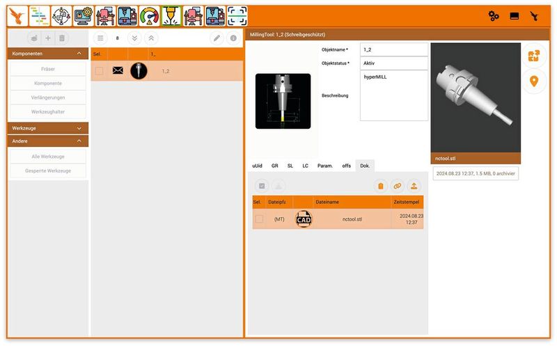 Werkzeuginformationen in Hummingbird(Bild:  Open Mind)