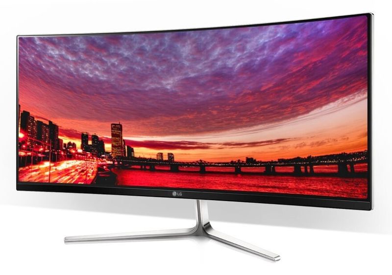 Der 34UC97C mit gekrümmten 34-Zoll-IPS-Panel ist das Premium-Modell unter den Neuvorstellungen von LG. (Bild: LG)
