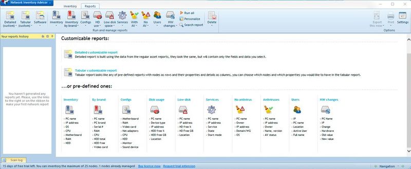 Network Inventory Advisor umfasst verschiedene Berichte. (Bild: Joos - ClearApps.com)