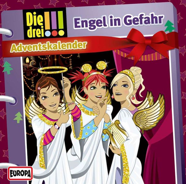 Die drei !!!, CD-Adventskalender Engel in Gefahr: Kim, Franzi und Marie sind „Die drei !!!“. In 24 Tagen müssen die Mädchen einen kniffligen Weihnachts-Fall lösen. Schaffen sie es? (Europa)