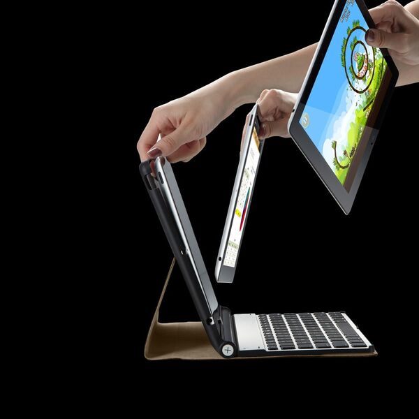 Der Hersteller Adonit  bringt mit dem Writer Plus eine Bluetooth-fähige QWERTZ-Tastatur auf den Markt, die bequemes Tippen und Chatten auf dem iPad ermöglicht und obendrein durch eine Reihe nützlicher Details auffällt. Damit iPad-Nutzer möglichst überall besser schreiben können, besitzt der Writer Plus eine ebenso flexible wie clevere Schutzhülle: Mittels eines kleinen Magneten, der auf der Rückseite der Tastatur angebracht ist, lässt sich der Tablet in nahezu jedem Winkel stabil aufstellen. Das iPad lässt sich mit nur einem Handgriff aus dem Schutzgehäuse entfernen. So lässt sich die „Schreibunterlage“ möglichst schnell in ein „iPad pur“ zurückverwandeln. (Adonit)