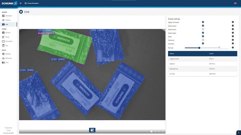 The web-based user interface guides even technically untrained employees step by step through the teaching process. (Image:Schunk)