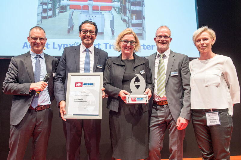 Omron Adept Technologies gewann den Preis in der Kategorie Serviceroboter für den Adept Lynx Cart Transporter. (Messe München GmbH)