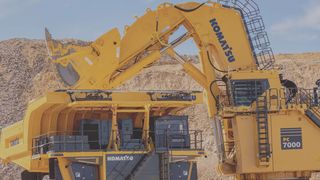 In einem gemeinsamen Projekt entwickelte die Telekom MMS mit weiteren Dienstleistern für Komatsu realitätsgetreue 3D-Modelle von Mining-Baggern wie dem PC7000. (Bild: Komatsu)
