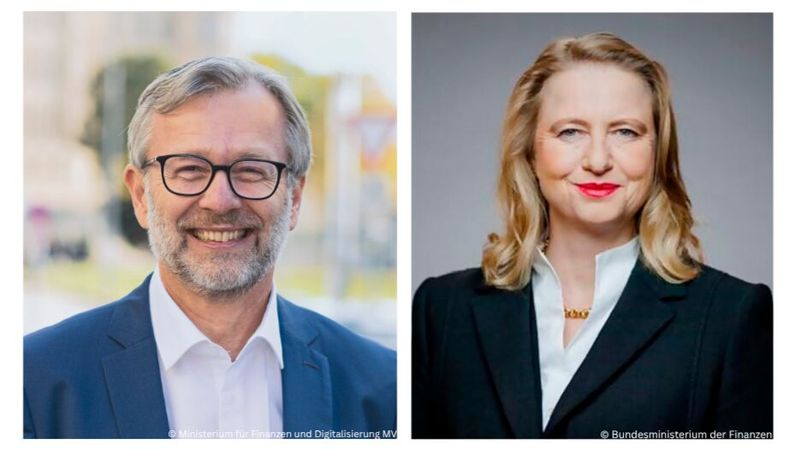 Dr. Heiko Geue (Mecklenburg-Vorpommern) hat den Vorsitz des IT-Planungsrats an Prof. Dr. Luise Hölscher (BMDS) übergeben.(Bild:  Ministerium für Finanzen und Digitalisierung MV/Ministerium der Finanzen/VIT)