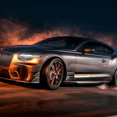 Beim Continental GT Supersports geht die üppige Kraft des Achtzylinders komplett an die Hinterräder. (Bild: Bentley)