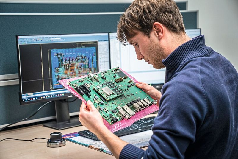 So kommt das Quadrat in E2MS: TQ setzt von Beginn an auf die systematische Verzahnung von Elektronikentwicklung und -fertigung mit einem umfassenden Produktlebenszyklus-Management.  (Bild: TQ-Group)