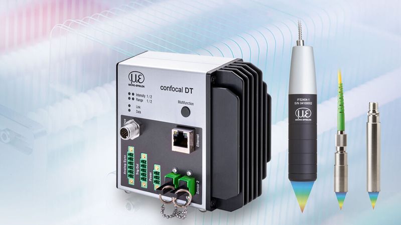 Mit den Hochtemperatur-Sensoren IFS2407-HT/VAC sowie den kompakten 2-Kanal-Controllern IFC2412 und IFC2417 erweitert Micro-Epsilon sein konfokal-chromatisches Produktportfolio. (Bild:  MICRO-EPSILON MESSTECHNIK)