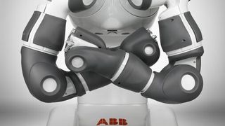 You and Me: Der zweiarmige Roboter verspricht neue Fortschritte bei der Sicherheit in der Mensch-Maschine-Kollaboration. (Bild: ABB)