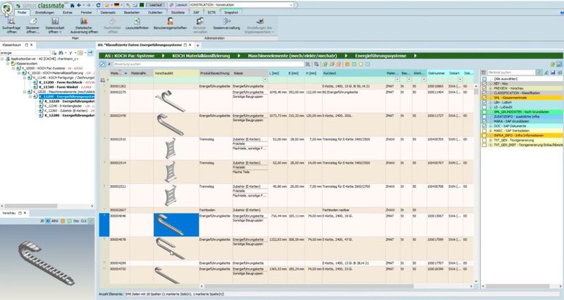 Mit Tools und Know-how von Simus Systems wird die Klassifizierung und Strukturierung von Materialstämmen vor einer Migration wesentlich erleichtert. (Bild: Simus Systems GmbH)