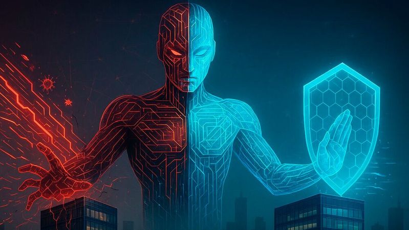 KI-gestützte Angriffe ermöglichen es Cyberkriminellen, ihre Angriffsmethoden durch automatisierte Malware-Entwicklung und raffinierte Social-Engineering-Taktiken zu optimieren und jede Phase ihrer Angriffe zu beschleunigen, was das Reaktionsfenster für Verteidiger drastisch verkürzt.(Bild:  Dall-E / KI-generiert)