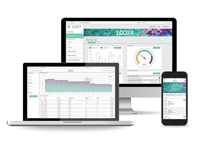 Mit seinem Start-up Looxr will Mader Kunden smarte Anwendungen bereitstellen, die ihre Drucklufttechnik energieeffizienter und kostengünstiger machen. (Looxr)